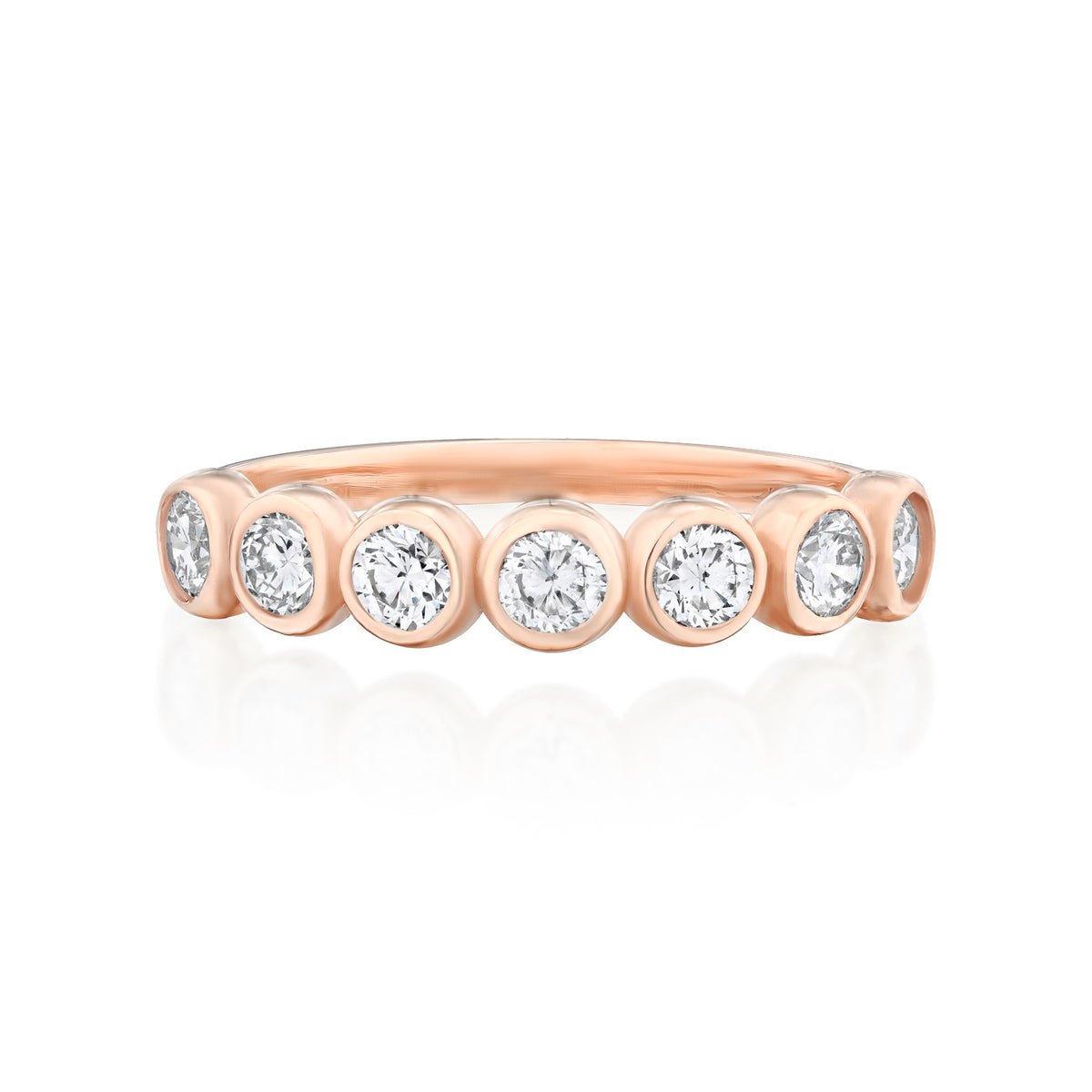 Elisheva L Ring in 14K rose gold with lab-grown diamonds