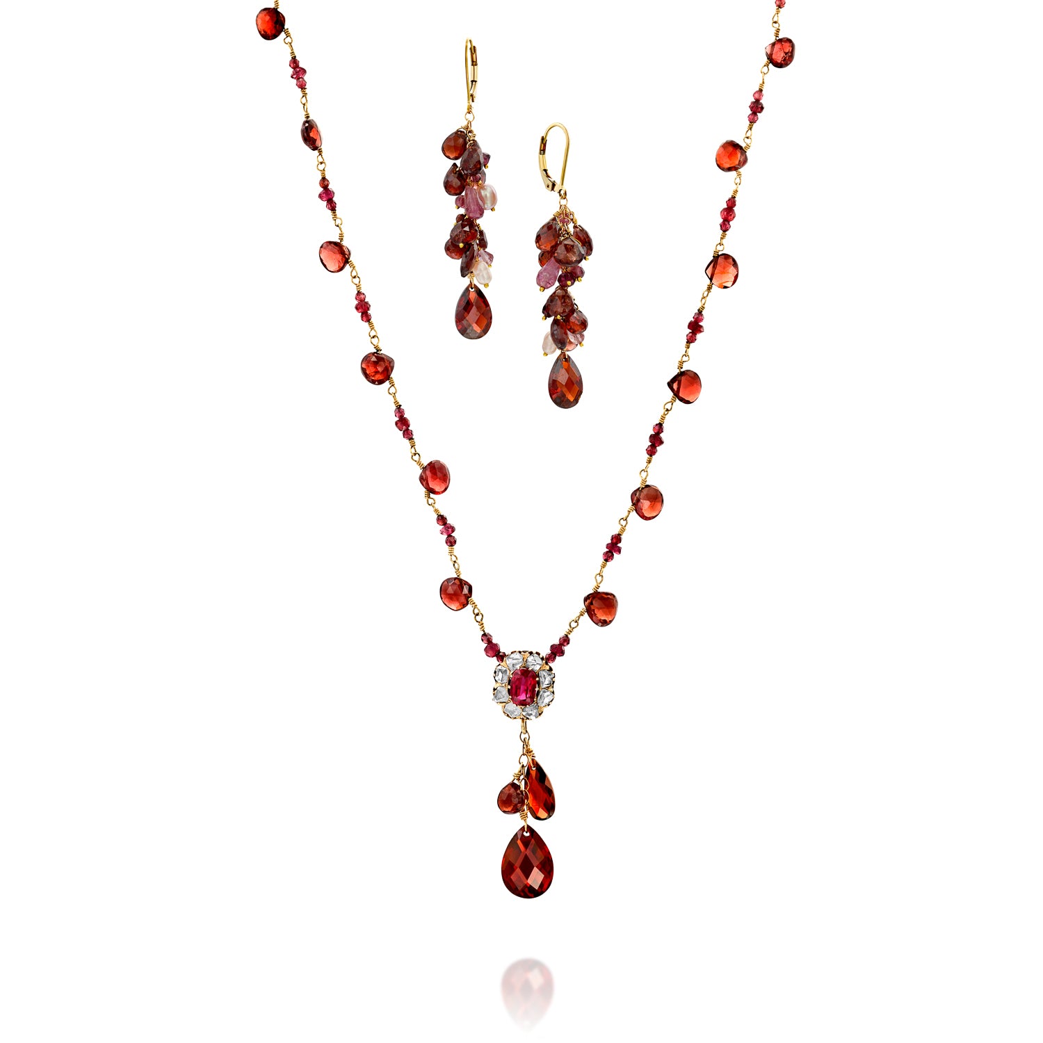 Royal Granetta Garnet Necklace, front view